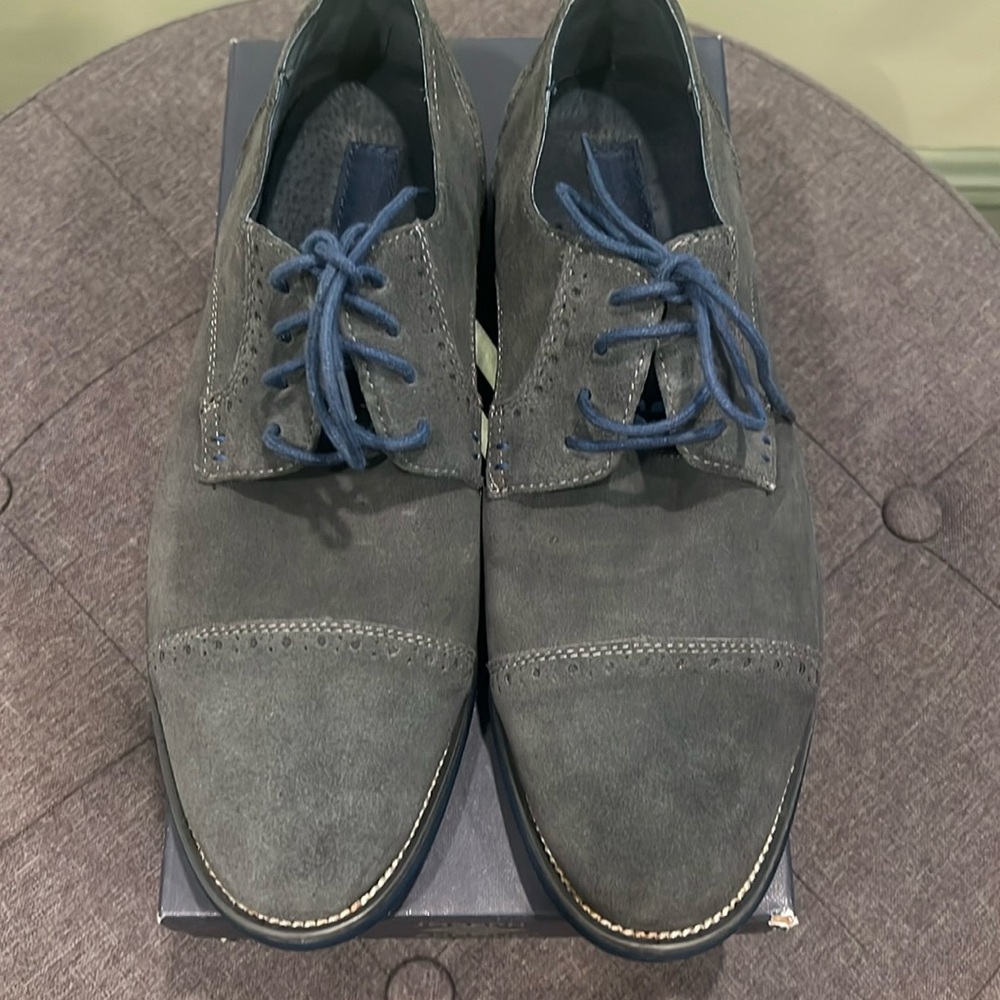 JOSEPH ABBOUD Theo grey Oxford men shoes!